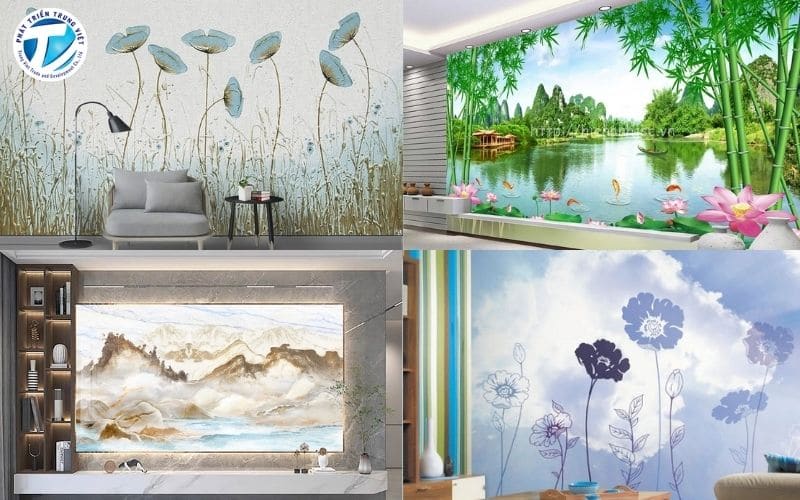 Chọn mẫu tranh dán tường đẹp, hợp không gian